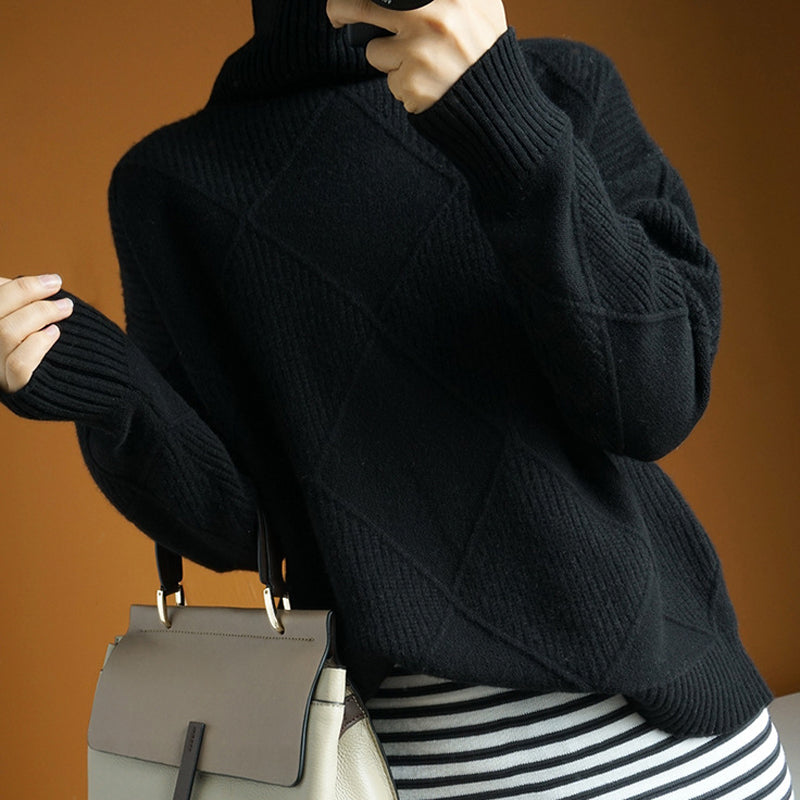 Isabelle Soft Dream Knit Turtleneck Sweater For Women Warm Elegant Classic Look Everyday