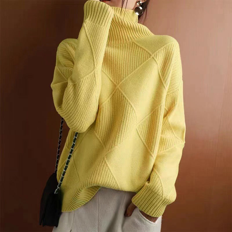 Isabelle Soft Dream Knit Turtleneck Sweater For Women Warm Elegant Classic Look Everyday