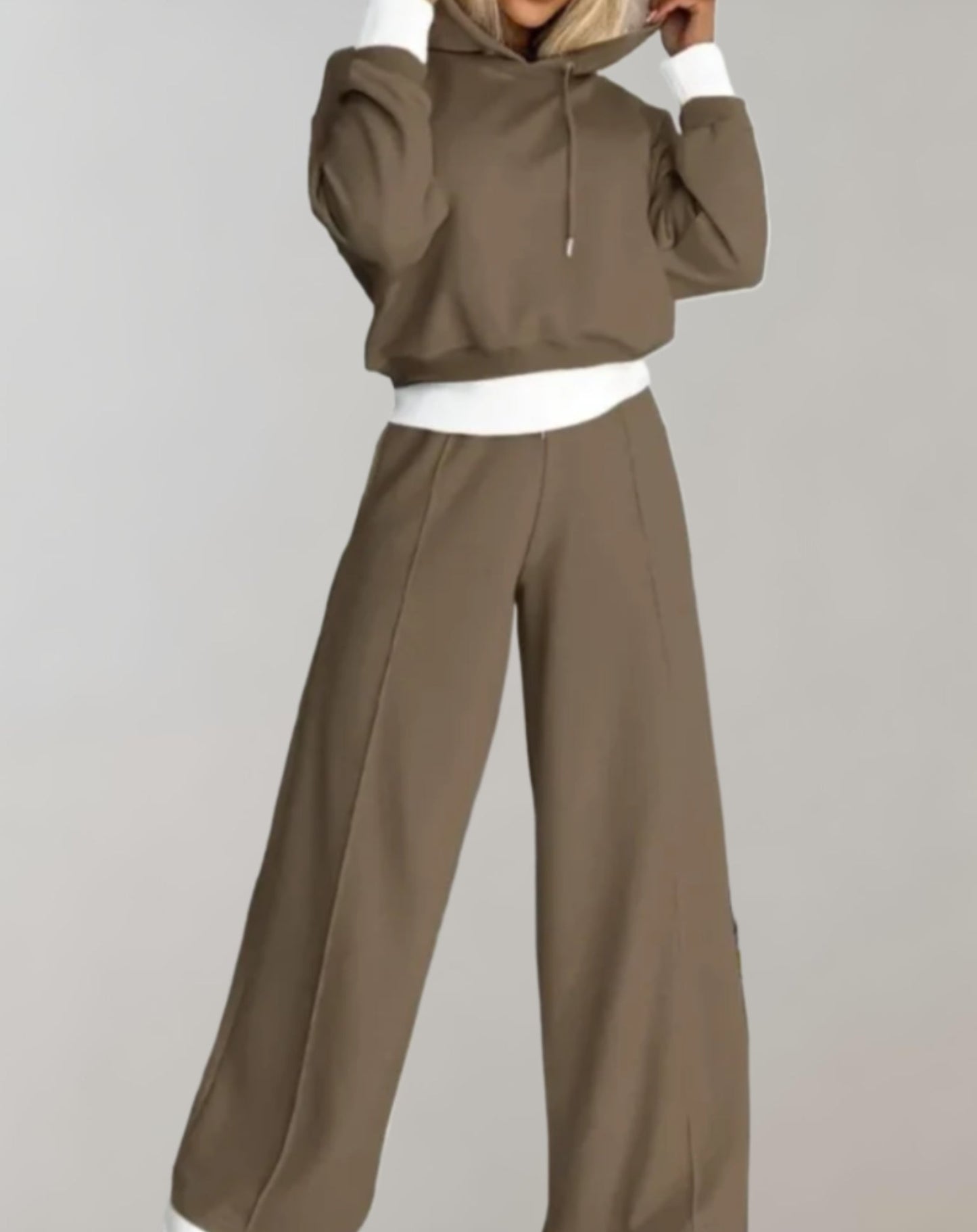 Ivah Women Modern Pants And Hoodie Set Comfortable Versatile Chic Everyday Wear For All Occasions And Summer