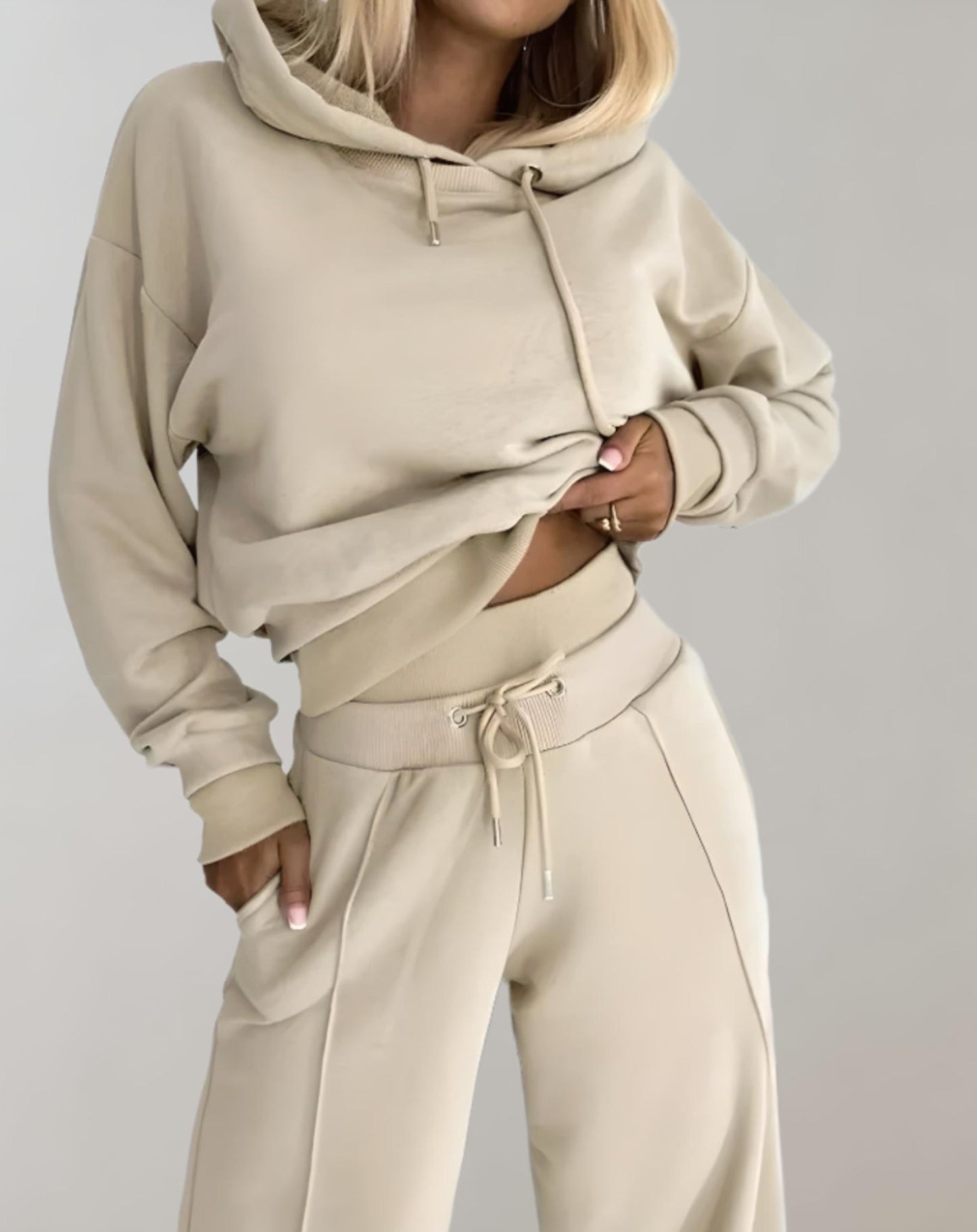 Ivah Women Modern Pants And Hoodie Set Comfortable Versatile Chic Everyday Wear For All Occasions And Summer