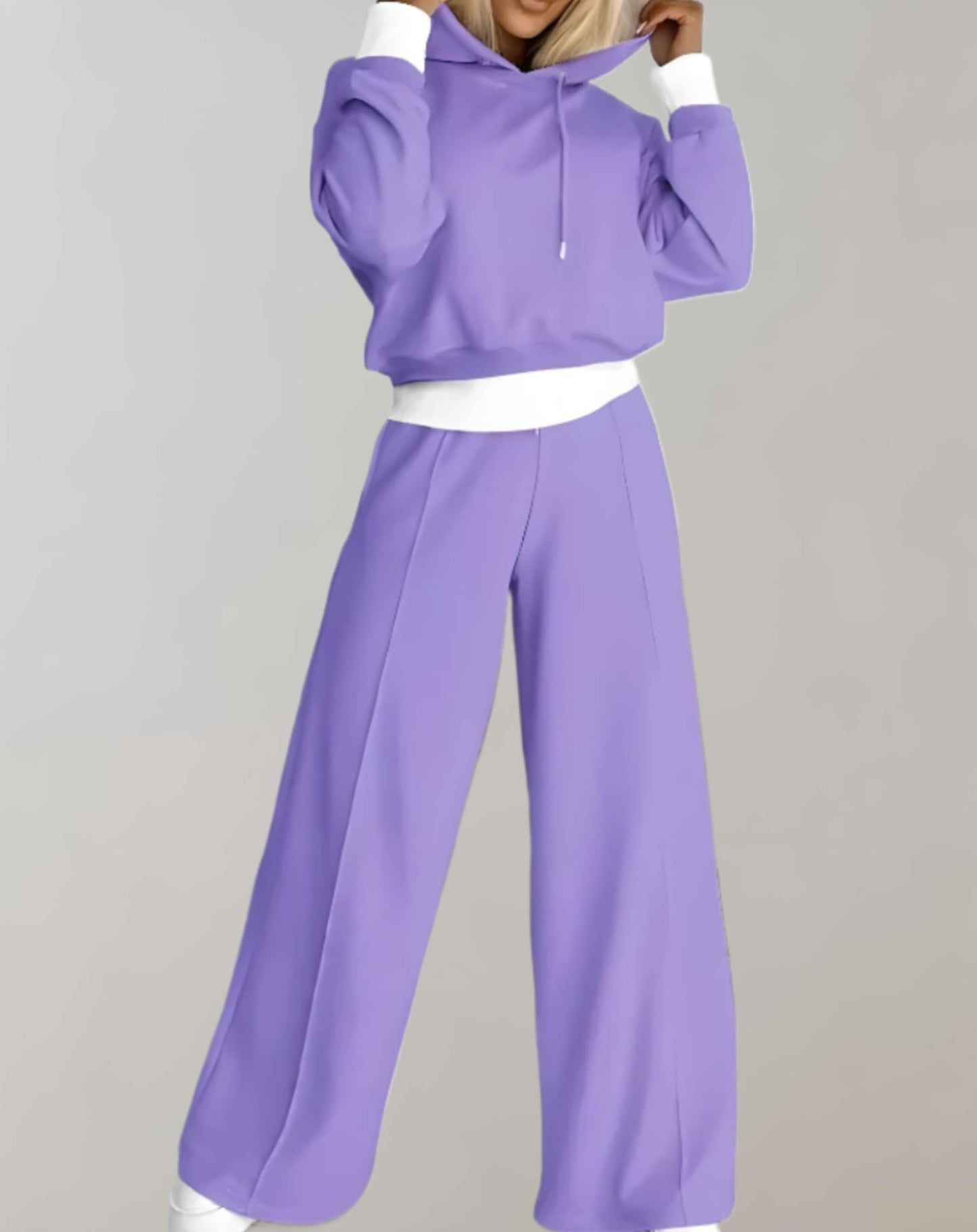 Ivah Women Modern Pants And Hoodie Set Comfortable Versatile Chic Everyday Wear For All Occasions And Summer