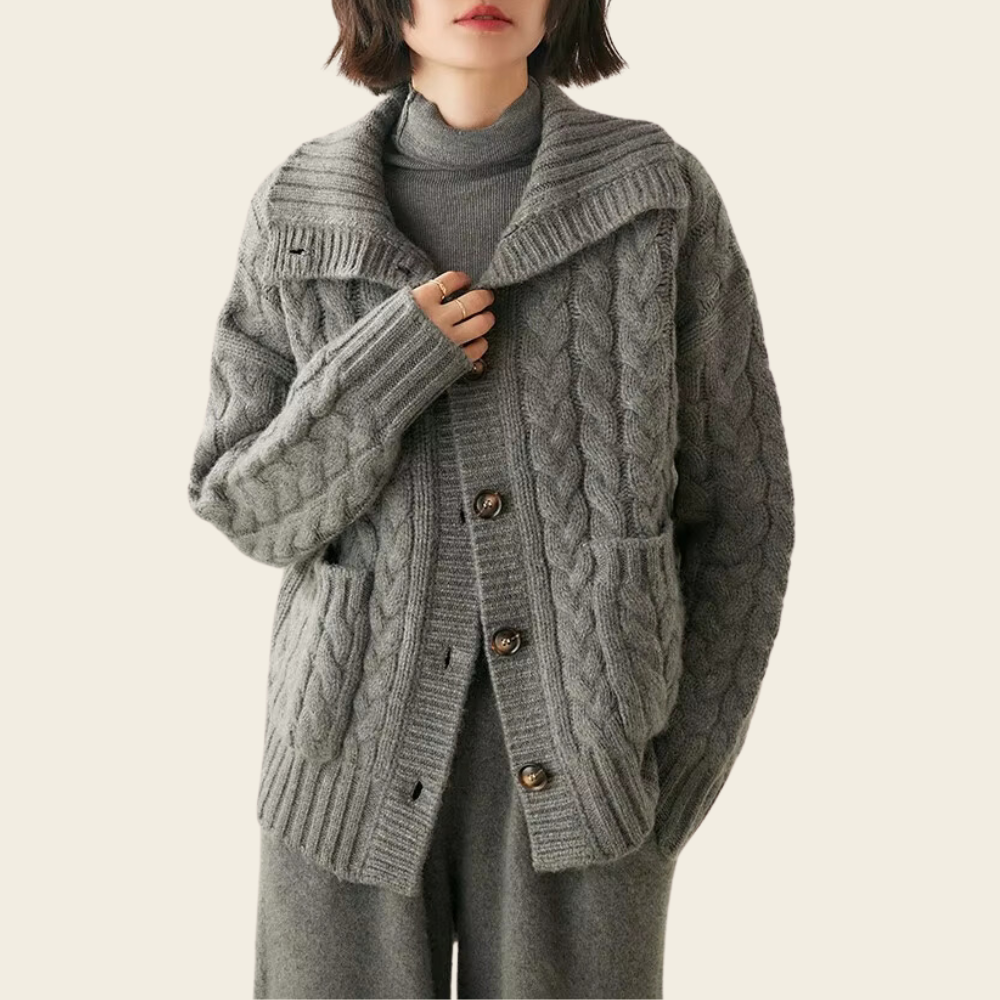 Turtleneck Cardigan for Women