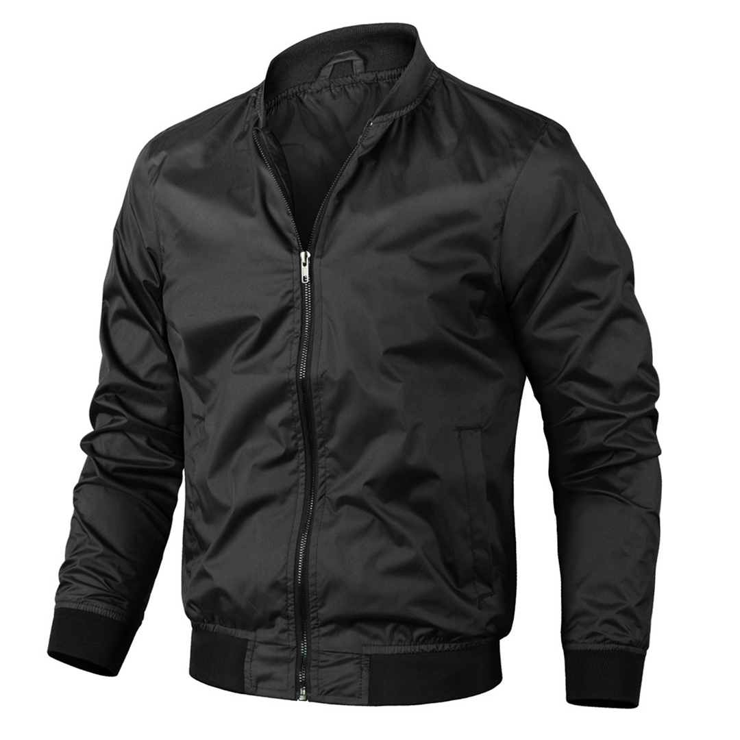 Brian Mens Classic Bomber Jacket Olive Green Timeless Everyday Premium Style By TrendAura