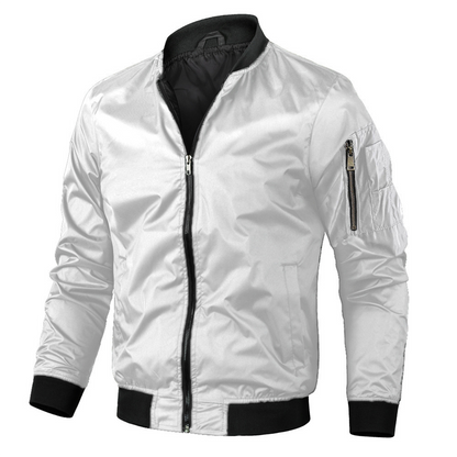 Brian Mens Classic Bomber Jacket Olive Green Timeless Everyday Premium Style By TrendAura