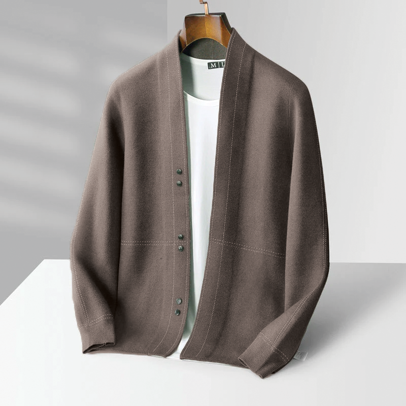Jacob Wool Blend Cardigan For Men With Relaxed Fit And Button Closure Cozy Autumn Winter Layering Essential