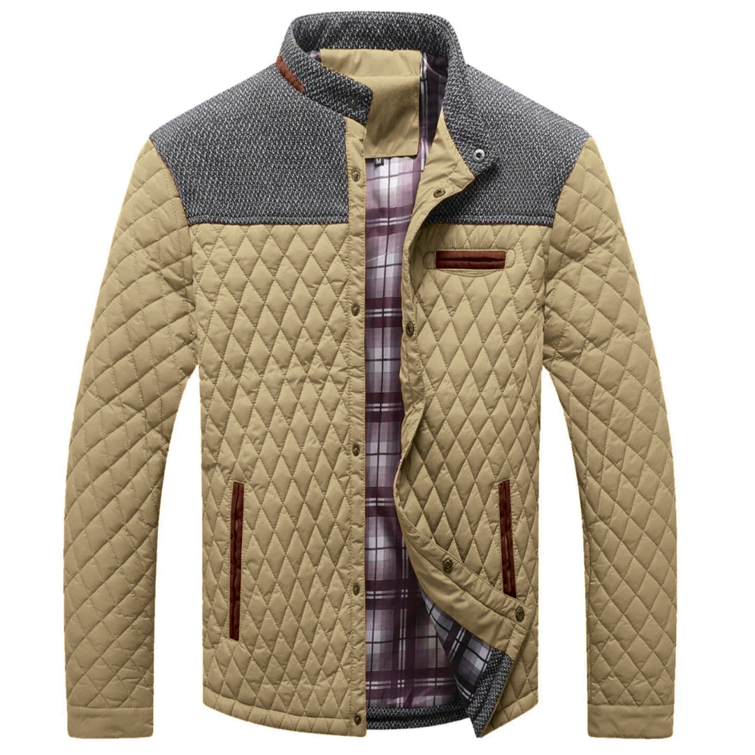 Aaron Quilted Mens Jacket By TrendAura Lightweight Warm Outerwear For Year Round Style And Comfort