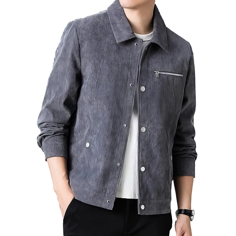 High-quality men's transitional jacket in classic velvet