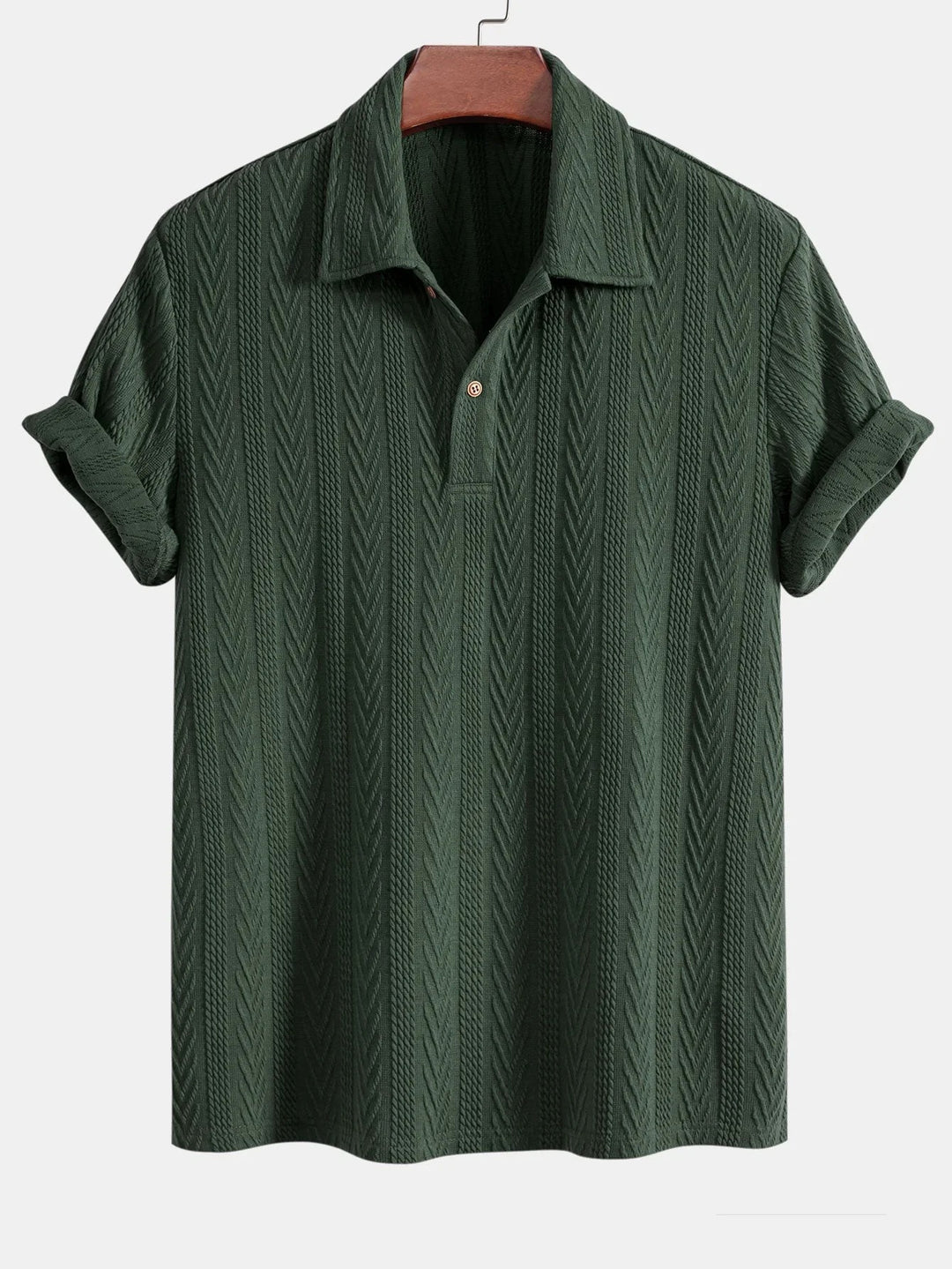 Jacquard Polo Shirt For Stylish Professionals With Premium Texture And Tailored Comfort