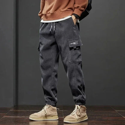 Jason Tactical Fleece Lined Cargo Pants With Dual Cargo Pockets And Ribbed Ankle Cuffs