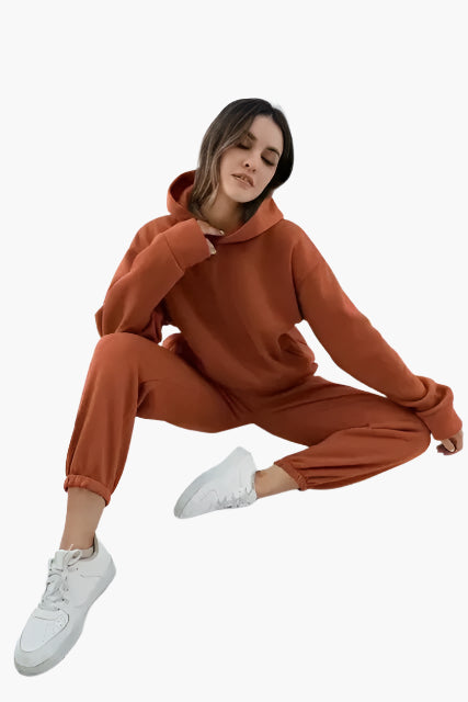 Women's Hoodie & Jogging Pants Set – Comfortable Winter Lounge Suit for Everyday and Leisure