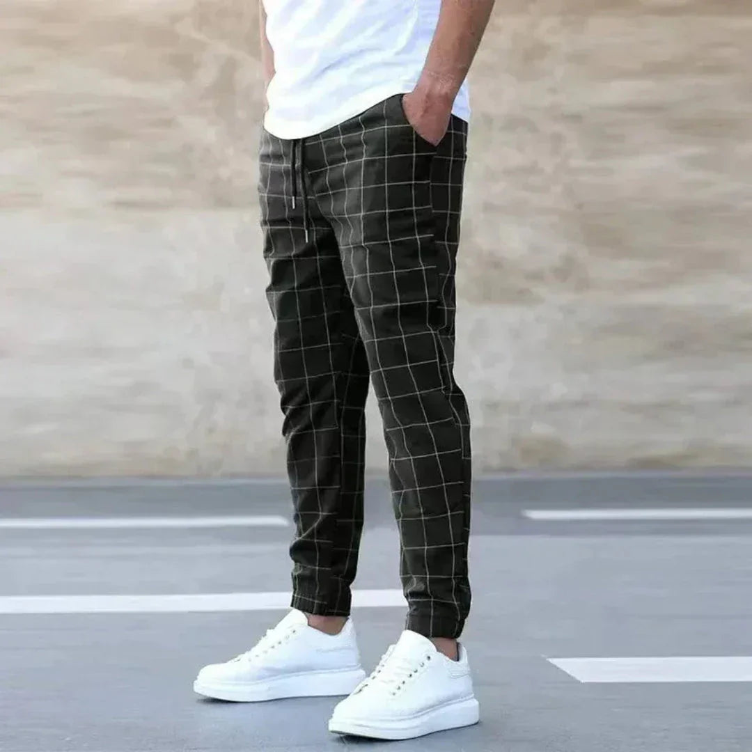 Joshua Checkered Tapered Pants