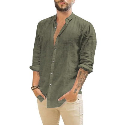 Damian | Solid linen shirt for men