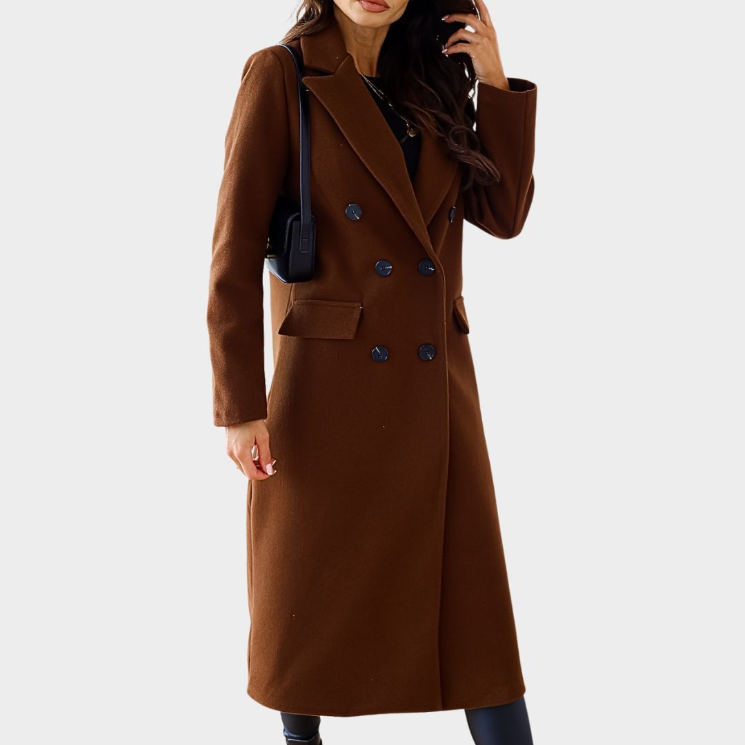 Meena Classic Coat For Women Premium Wool Outerwear Timeless Design All Day Comfort For Professional Women