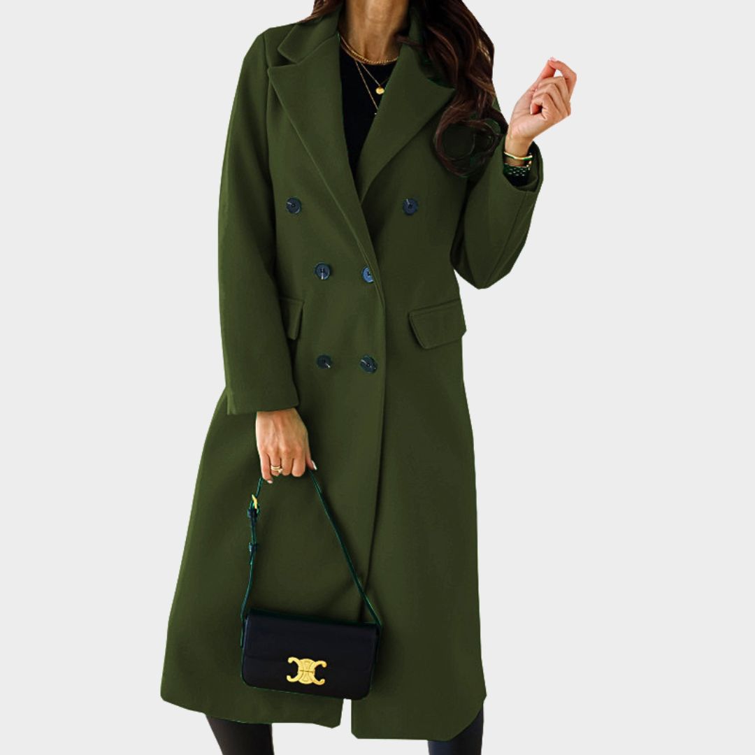 Meena Classic Coat For Women Premium Wool Outerwear Timeless Design All Day Comfort For Professional Women