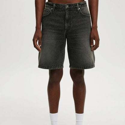 KC Relaxed Fit Denim Shorts for Men in Breathable Cotton with Vintage Faded Wash and Classic 5 Pocket Design by TrendAura