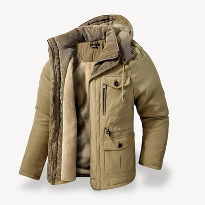 Anthony Mens Functional Heavy Duty Winter Jacket With Hood And Multiple Pockets For All Weather