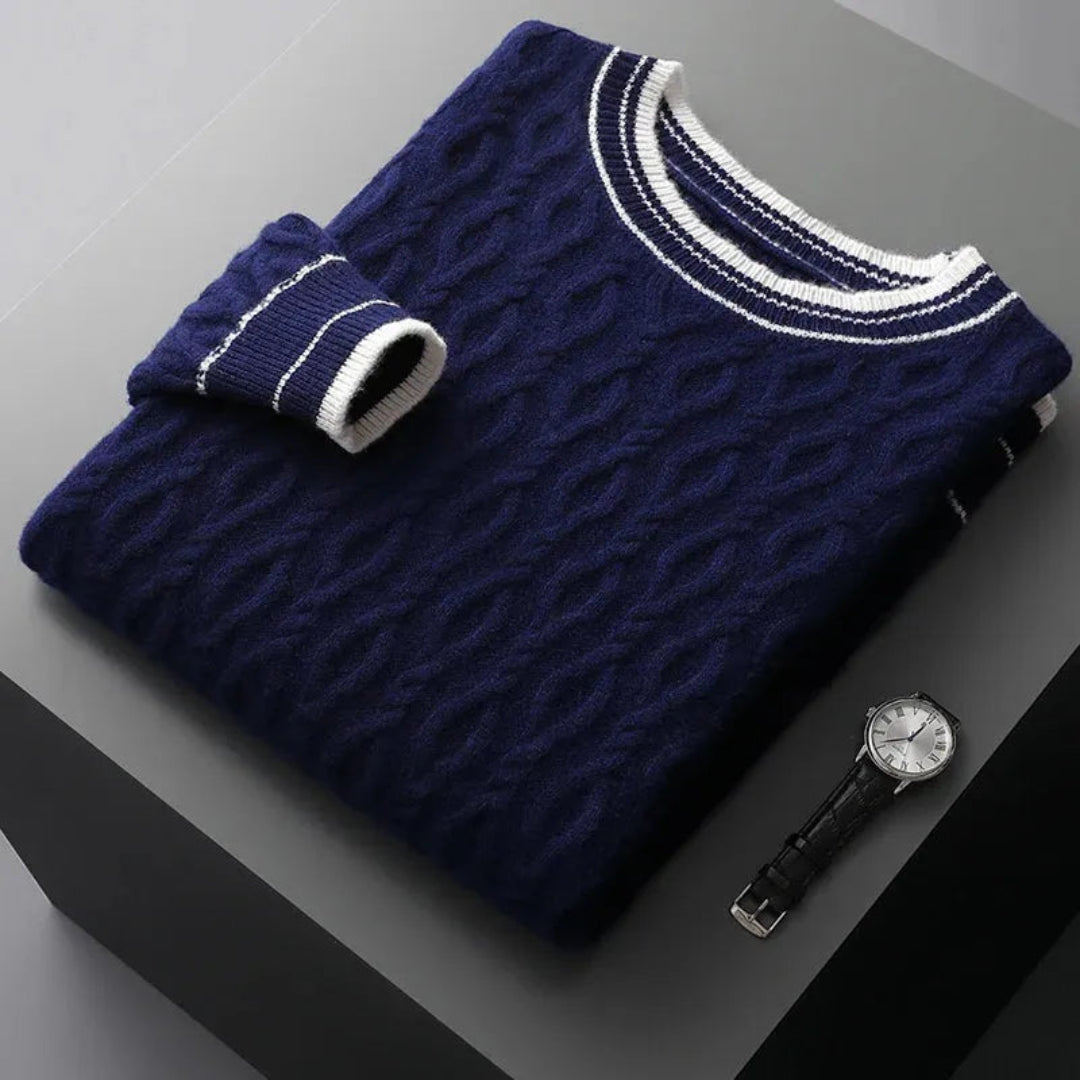 Cable cashmere sweater made of premium cashmere