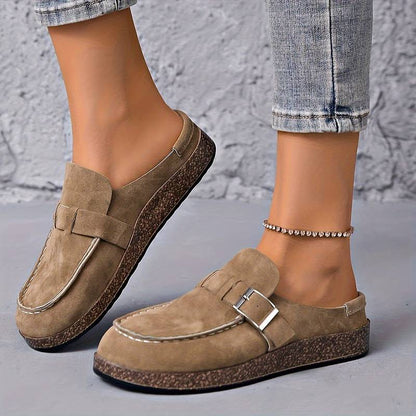 LUIZ Modern Vintage Leather Sandals For Men Soft Lightweight Comfort With Cork Insole