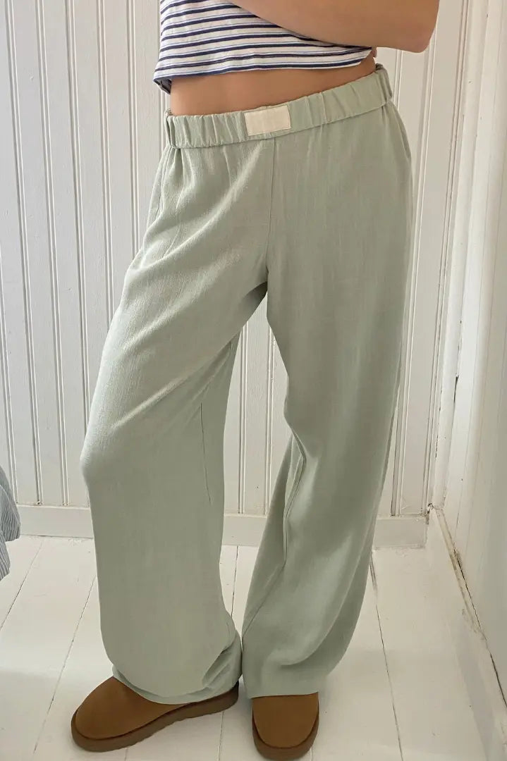 High-waisted straight pants for women