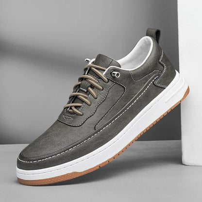 TrendAura Keiran Cow Leather Sneakers For Men Lightweight Low Top With Reinforced Heel