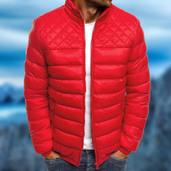 Miles Puffer Jacket For Men Warm Quilted Winter Coat With Insulated Padding And Polyester Shell