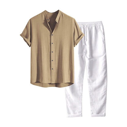 Jerome Mens Summer Set Casual Shirt And Trousers For All Day Comfort Ideal Urban Professional Outfit