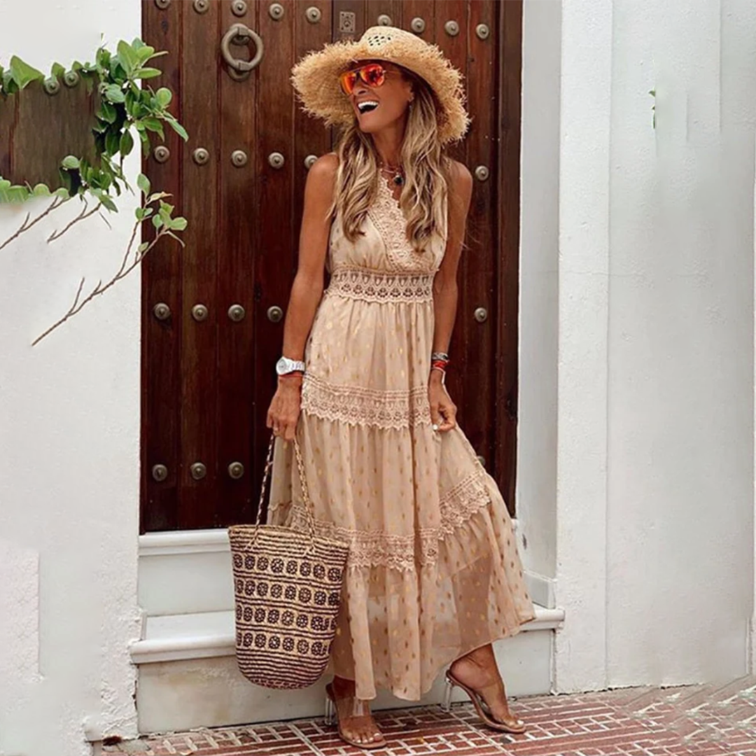 Beatrix | Women's Boho Dress Made of Cotton for Summer Events
