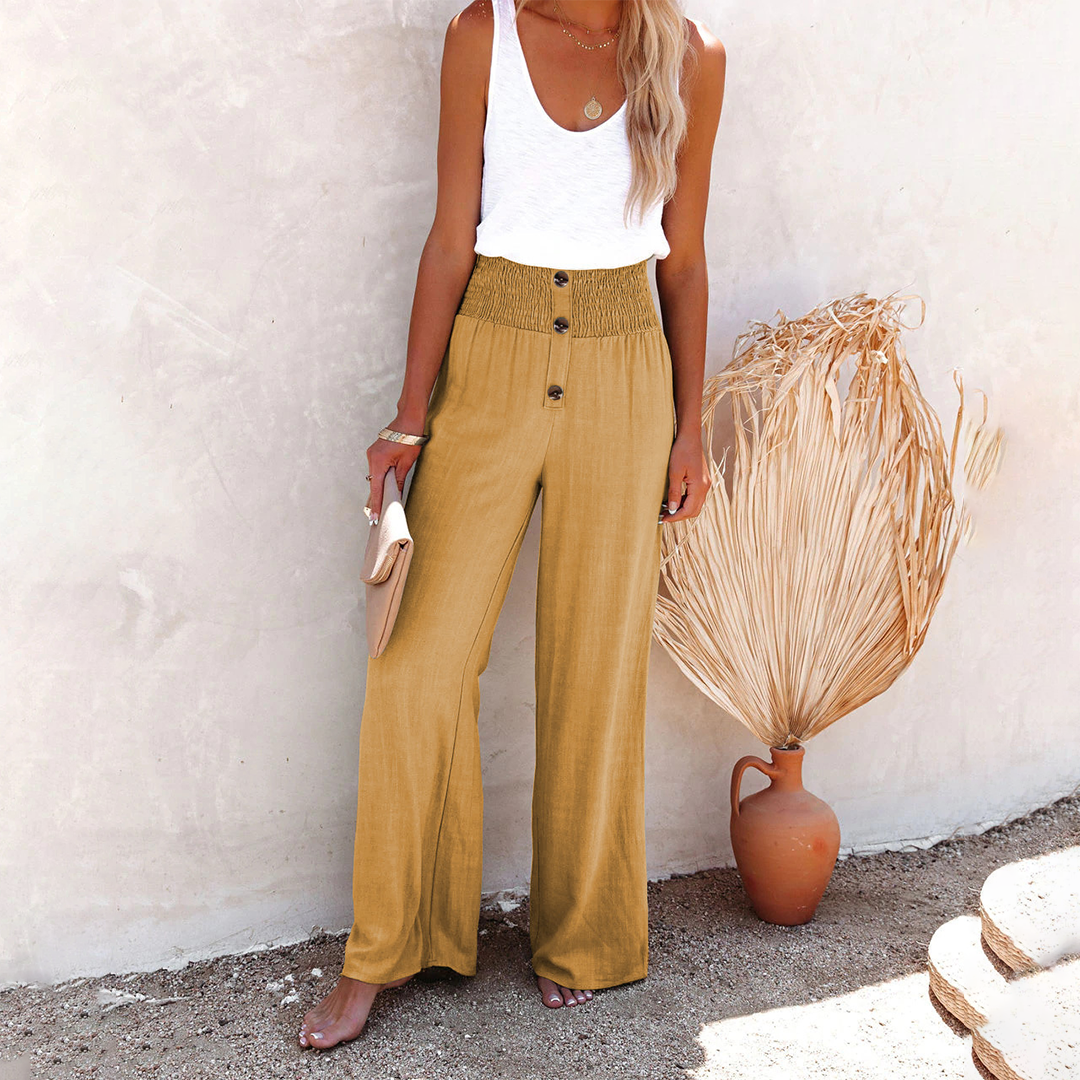 Megan | Women Casual High Rise Relaxed Fit Trousers