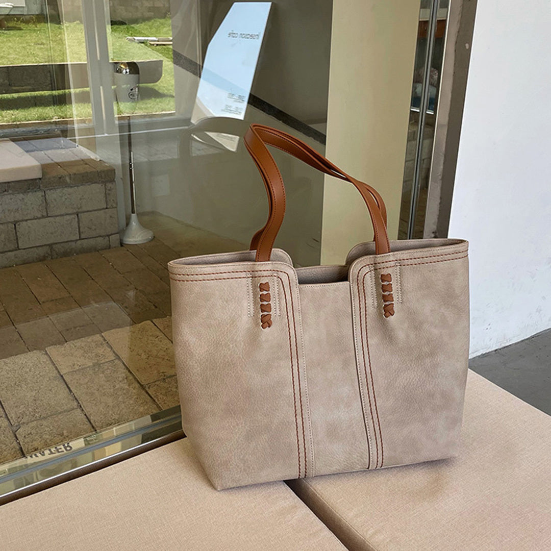 Mila PU Leather Handbag For Women With Inner Compartments And Zipper Elegant Everyday Tote For Professionals