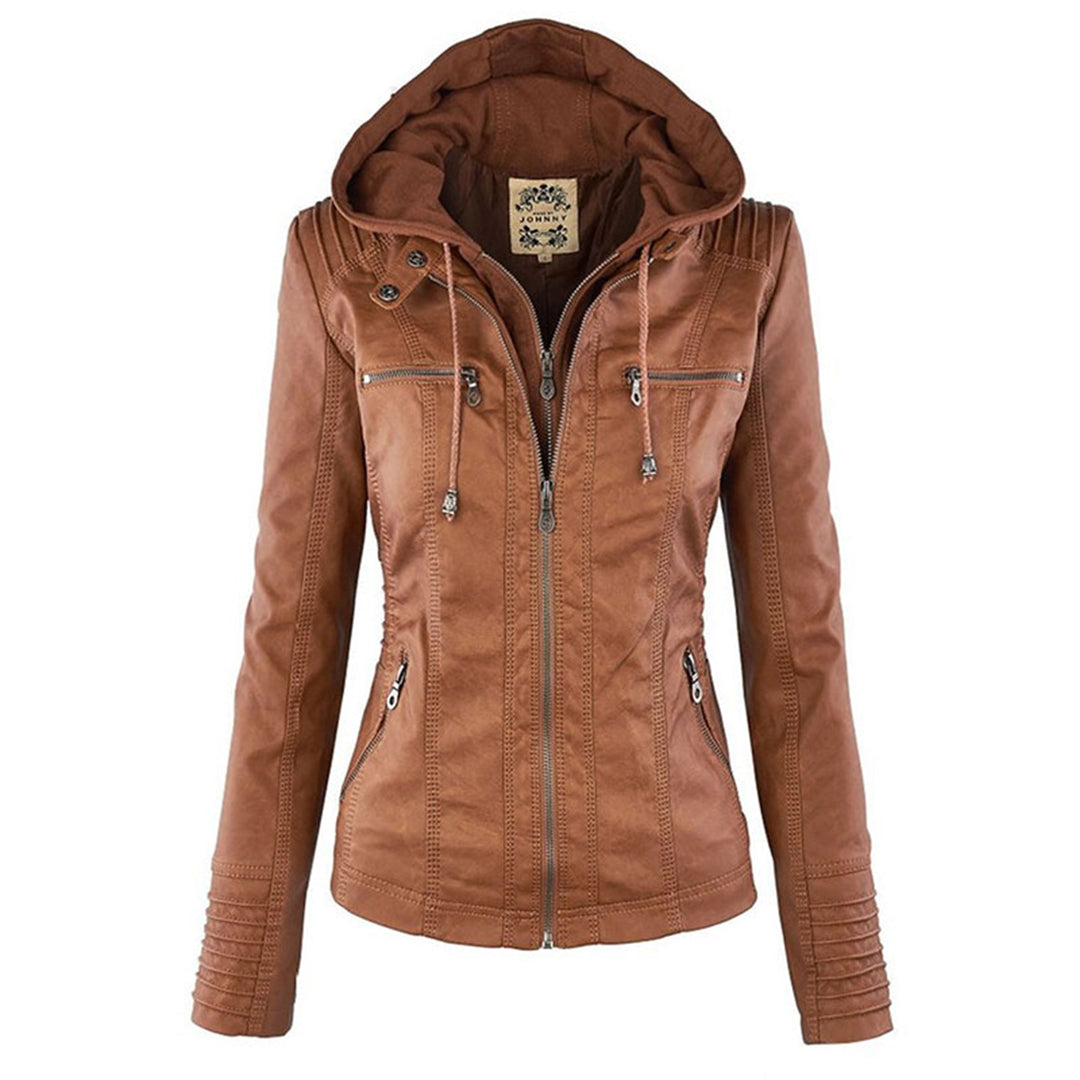 Women’s Hooded Moto Jacket | Winter