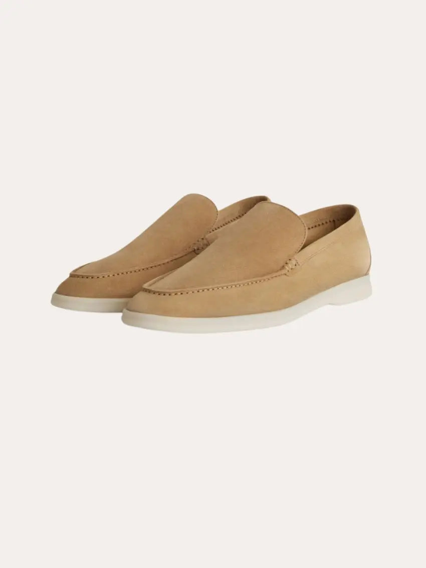 Loafers For Men Camel Suede Premium No5 With Soft Comfort Fit And Timeless Style
