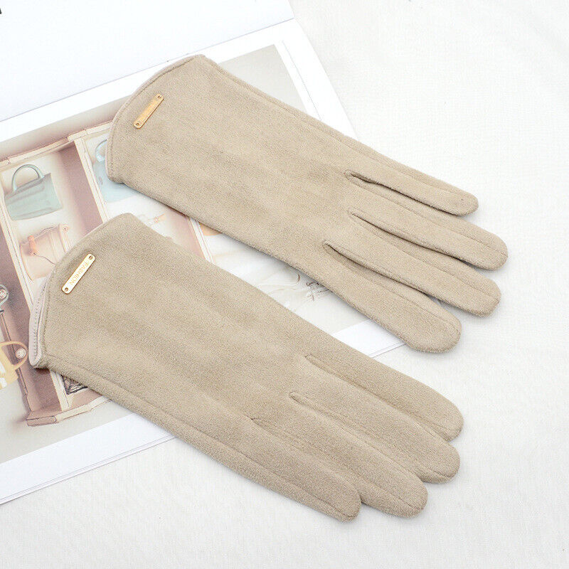 Classic suede gloves with lining