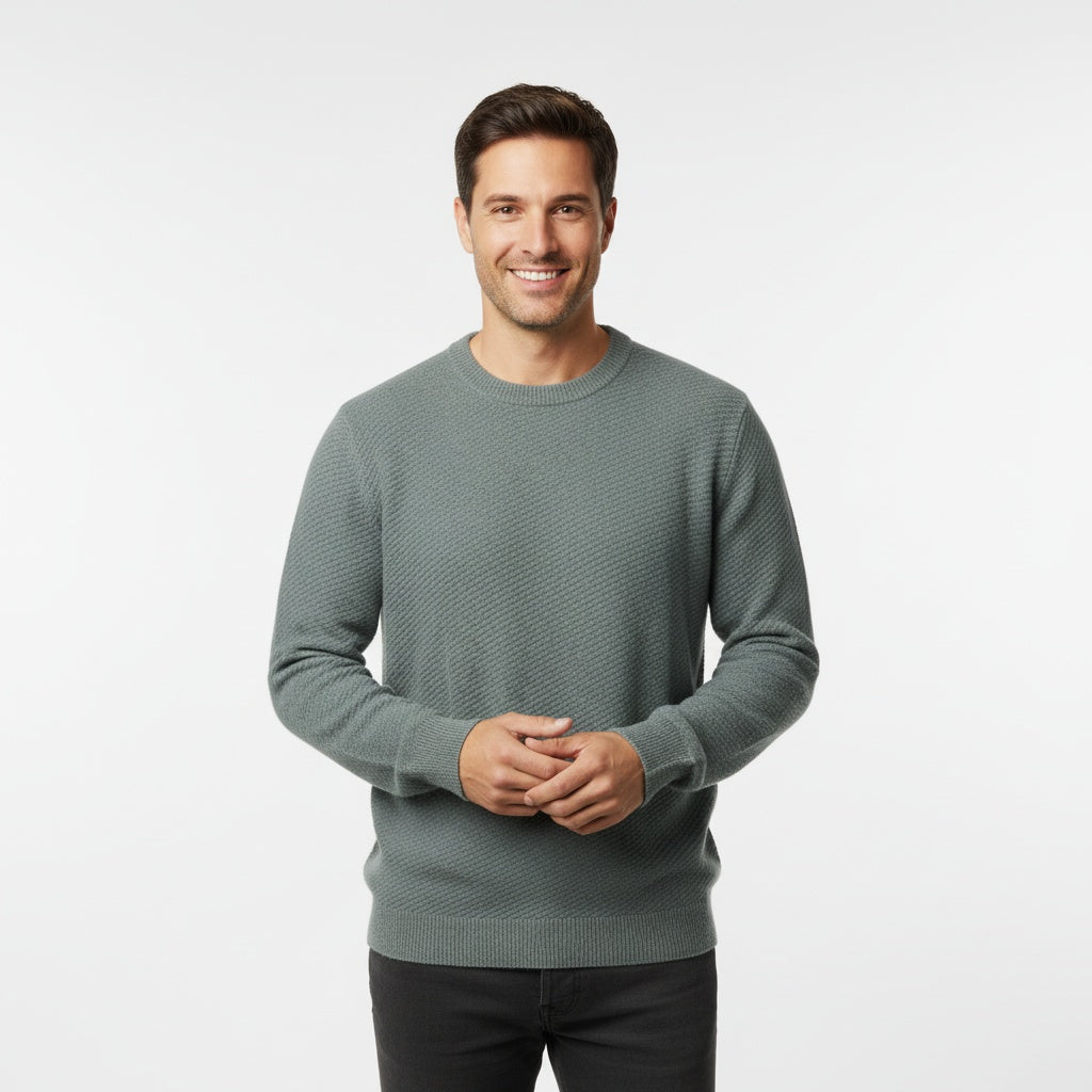 Classic crew neck knitted sweater
