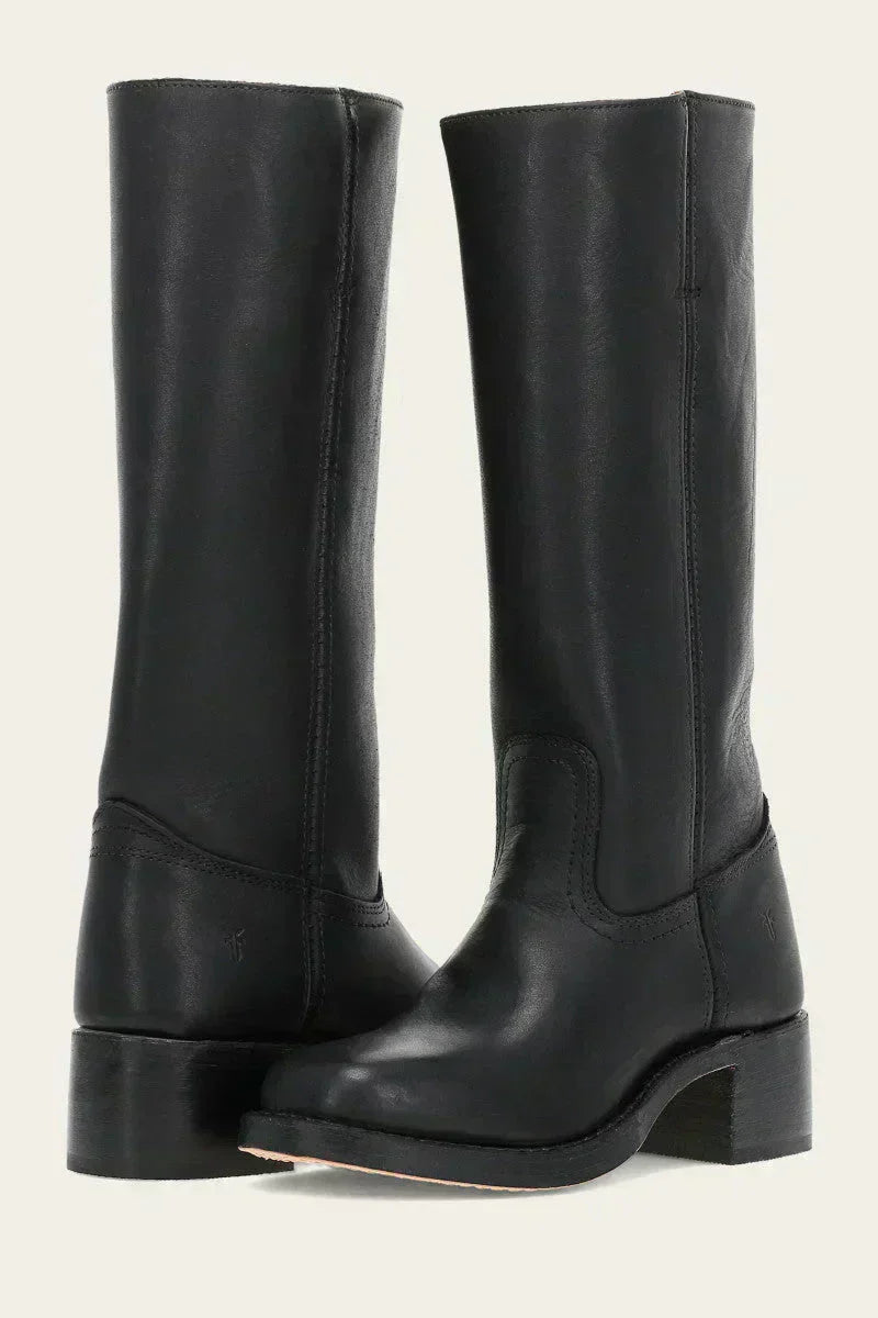 Women's Knee-High Boots with Slim Fit and Structured Sole