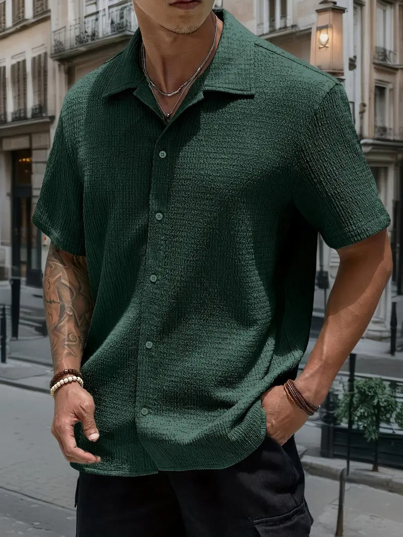 Short-sleeve summer men's shirt