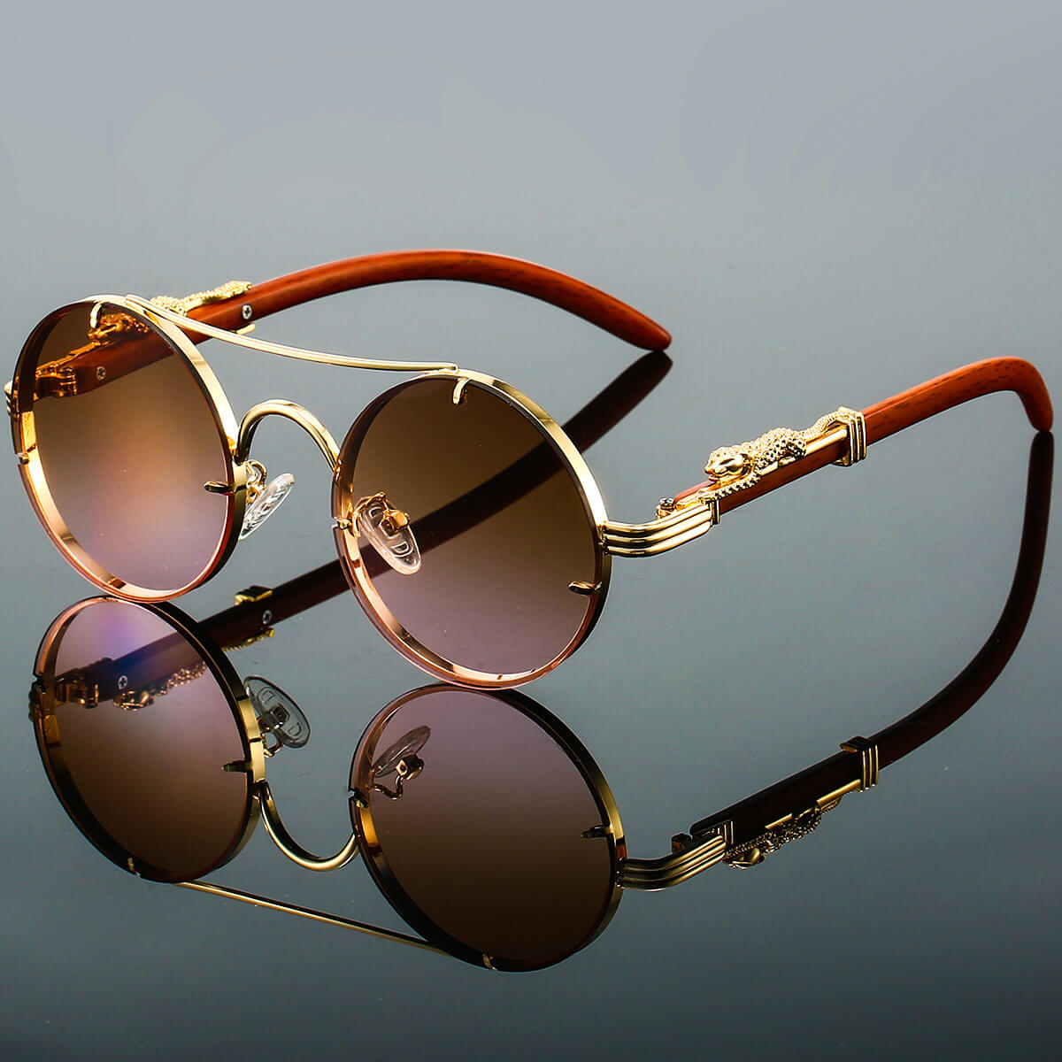 RetroShade – Oval metal sunglasses for men