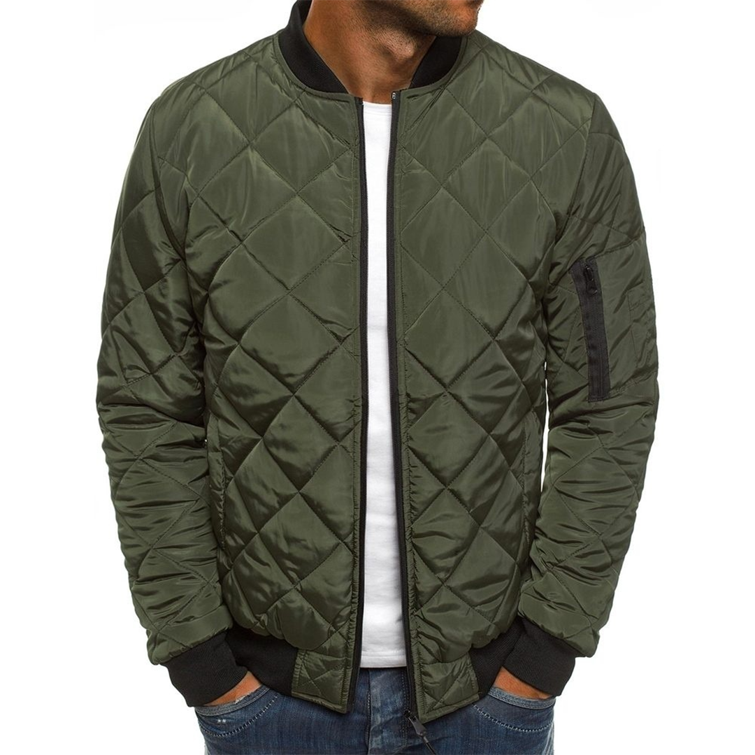 Victor Streetwear Inspired Quilted Jacket For Men Navy Blue Lightweight Urban Outerwear