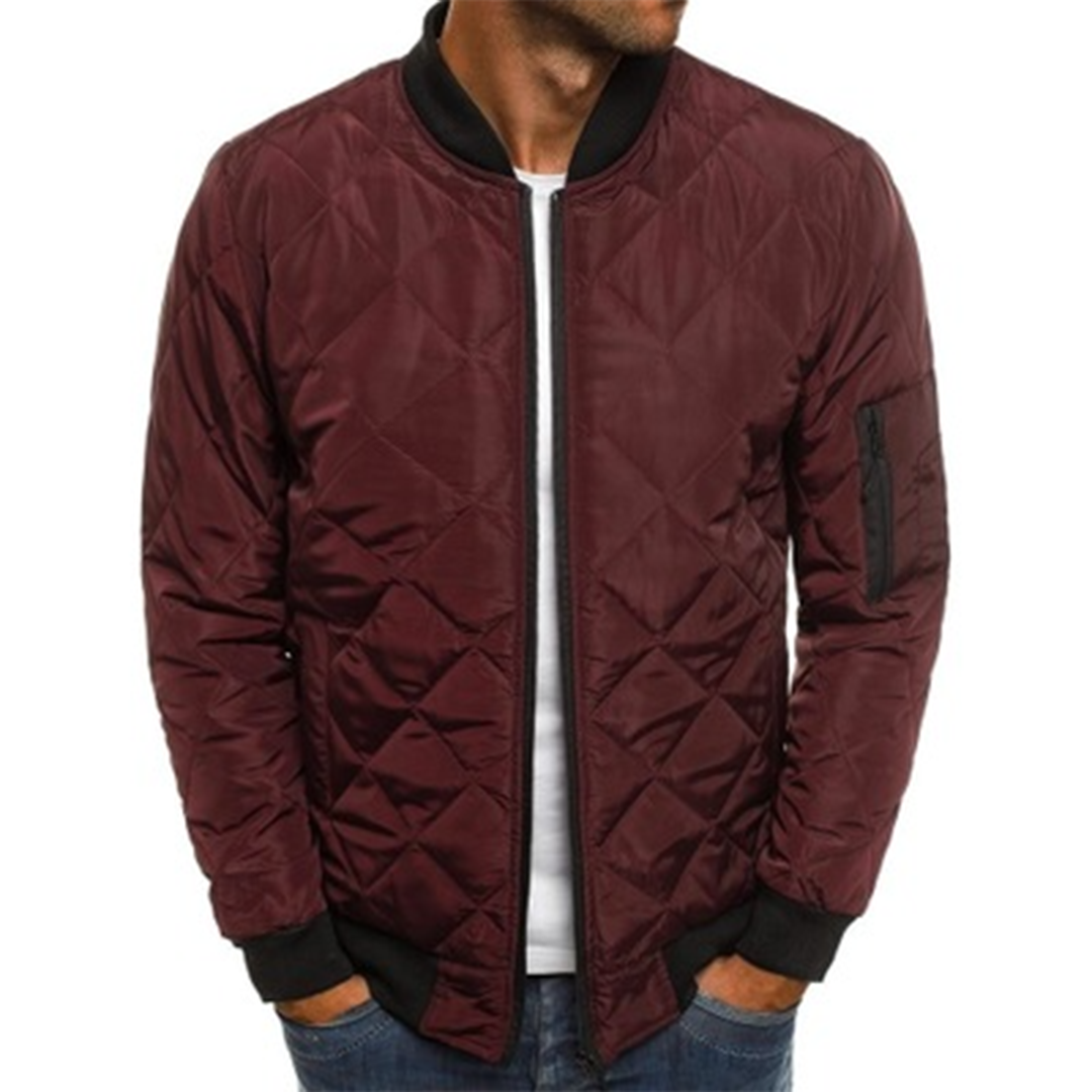 Victor Streetwear Inspired Quilted Jacket For Men Navy Blue Lightweight Urban Outerwear