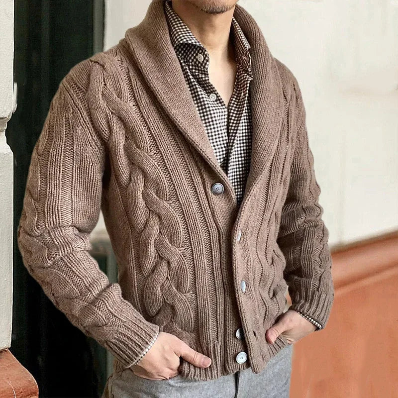 Warm cardigan for men for autumn and winter