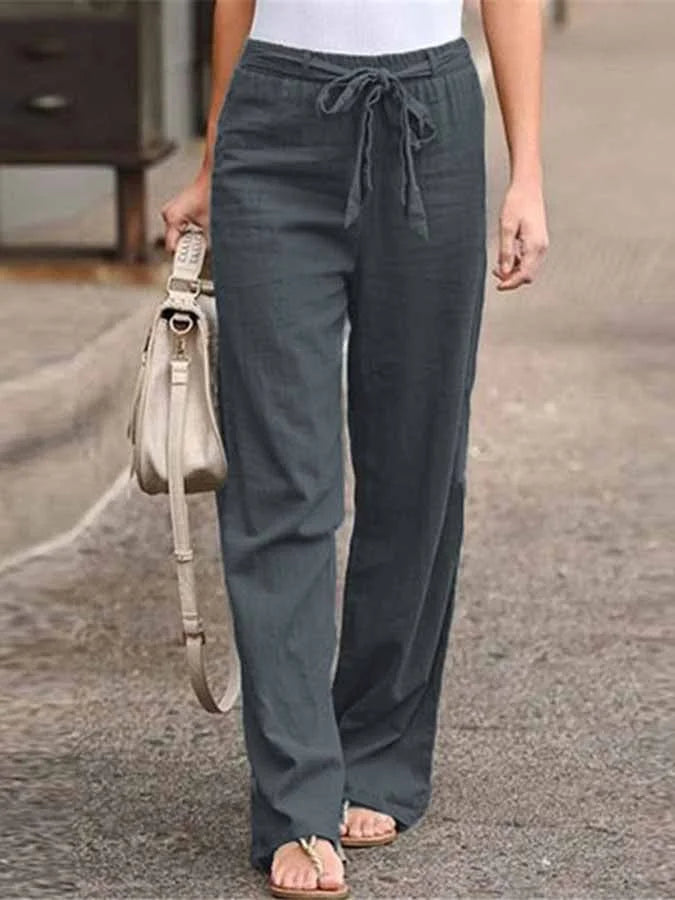 Karina Linen Pants For Women Airy Breathable Fit Lightweight Summer Essential Everyday Comfort