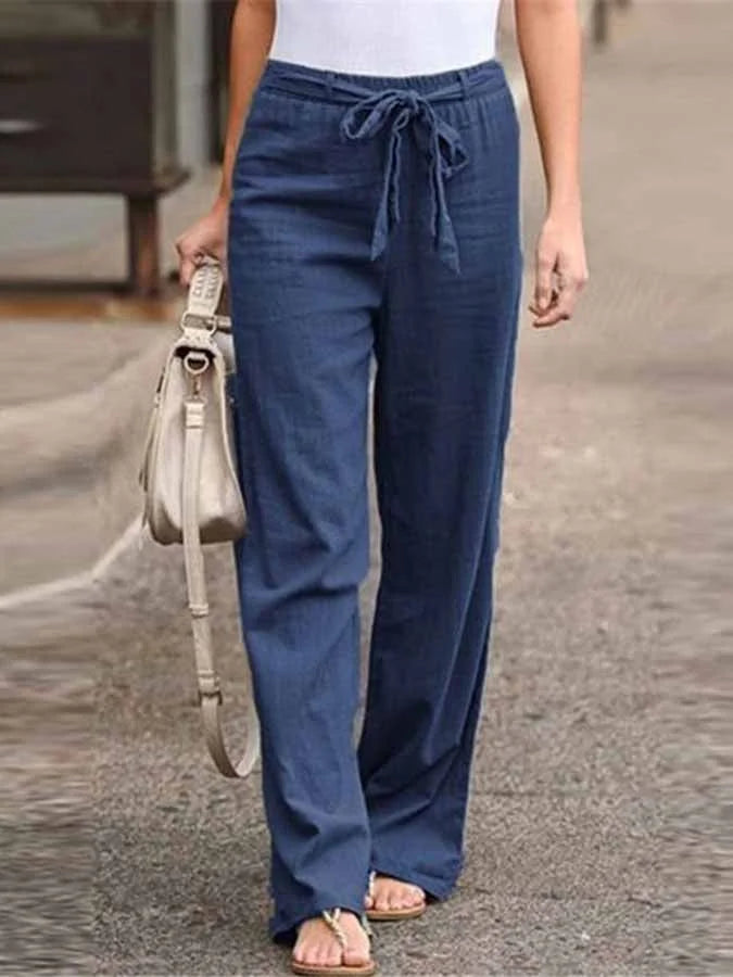Karina Linen Pants For Women Airy Breathable Fit Lightweight Summer Essential Everyday Comfort