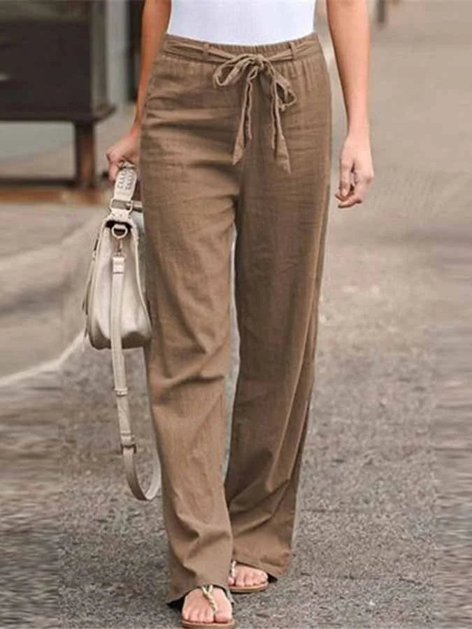 Karina Linen Pants For Women Airy Breathable Fit Lightweight Summer Essential Everyday Comfort