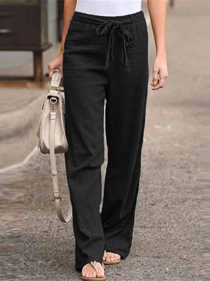 Karina Linen Pants For Women Airy Breathable Fit Lightweight Summer Essential Everyday Comfort