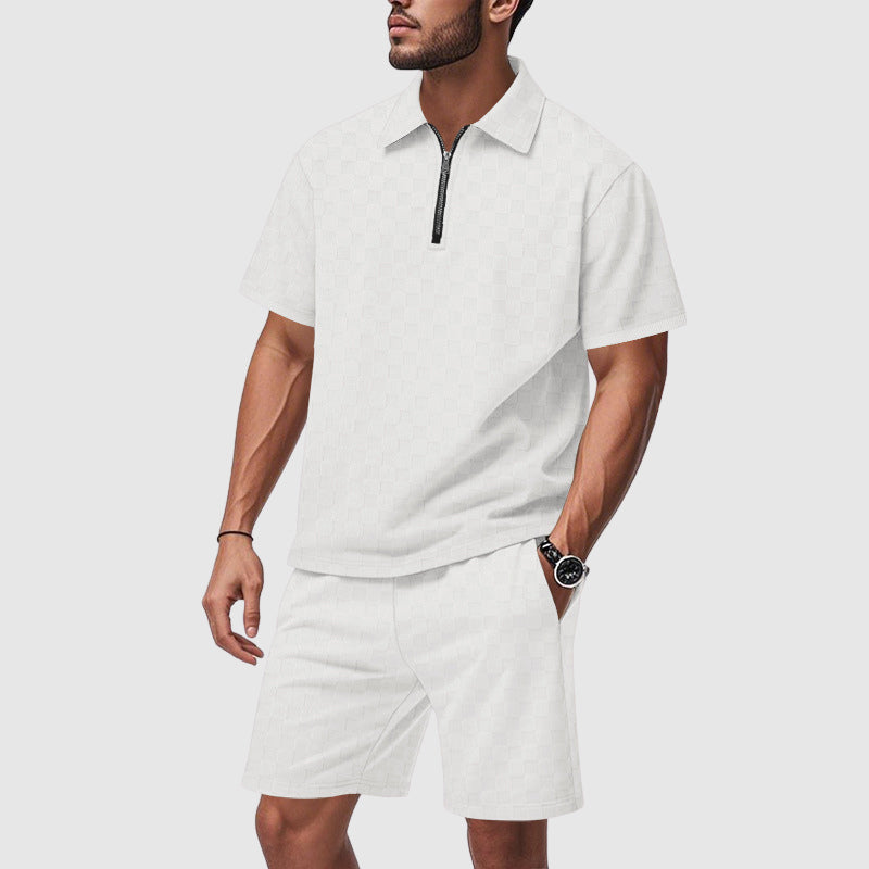 L’Ordine Geometrico Set By Roberto Russo Exclusive Premium Men’s Resort Wear With Geometric Pattern