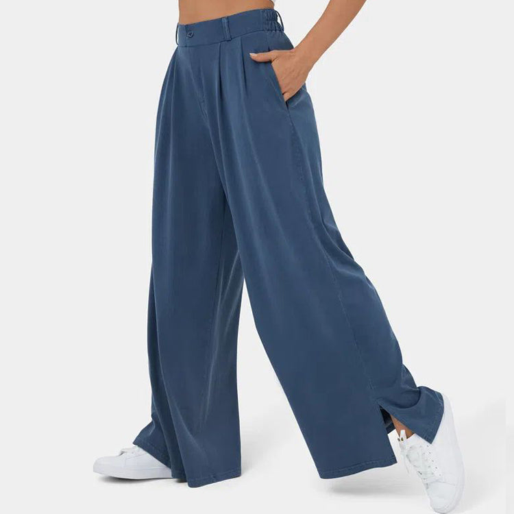 Valentina Rossi Minimalist Elegance Pants For Women Flattering High Waist Relaxed Fit Timeless Chic