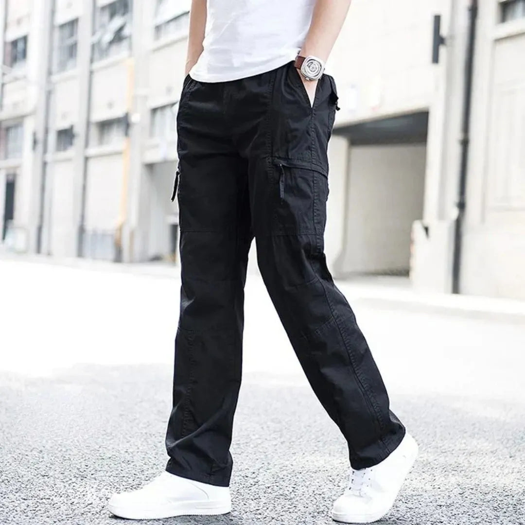 Landon Cargo Pants by TrendAura Organic Cotton Relaxed Fit With 4 Way Stretch For Everyday And Outdoor Adventures