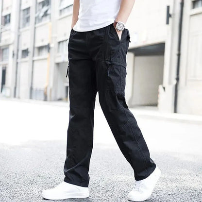 Landon Cargo Pants by TrendAura Organic Cotton Relaxed Fit With 4 Way Stretch For Everyday And Outdoor Adventures
