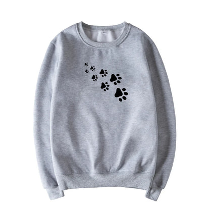 Women's fleece pullover with bear paw print