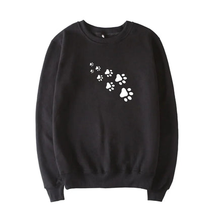 Women's fleece pullover with bear paw print