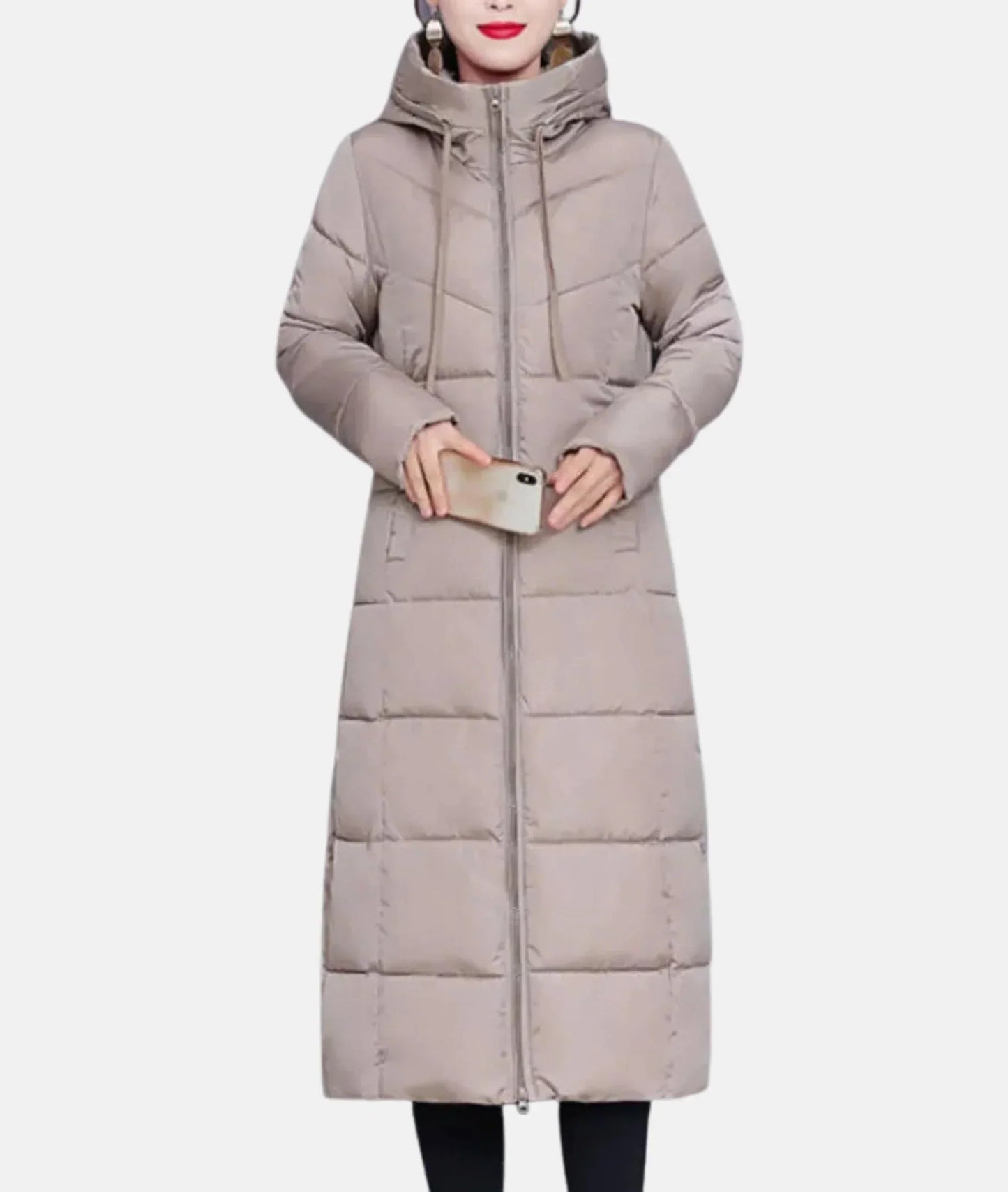 Long Womens Winter Coat With Hood For Women Thermal Insulation Zipper Closure Stylish And Cozy